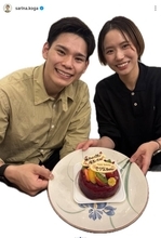 バレー古賀紗理那さん＆西田有志　ラブラブ夫婦ショットも「前日に夫と大喧嘩して…」報告に騒然「びっくり」