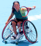 【全豪テニス】上地結衣　元世界女王にストレートで快勝　２連覇に向けて好発進　車いすテニス