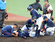 【ヤクルト】ドラ１・松下歩叶、救急車で病院へ搬送される　頭部へ死球を受けて退場　