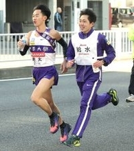 【箱根駅伝】駒大の８００Ｍ日本記録保持者・落合晃が２区給水で箱根路“初出走”　先輩の桑田駿介にエール