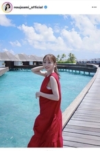 能條愛未、夫・中村橋之助と新婚旅行へ！「行き先に選んだのは…」　美しすぎるビーチショットに反響