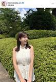 「「バッチリ決まって」「いつも素敵」テレ朝アナ、ブラウン×白の上品コーデ「とにかく美しい」田中萌アナ」の画像1