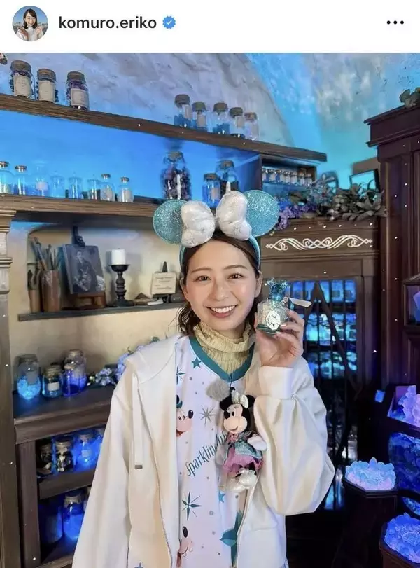 「めざましテレビ」に“遅刻”のフジ小室瑛莉子アナ、ディズニーショットが「かわいい」「元気もらえました」と話題