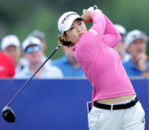 西郷真央は５９位発進「後半に切り替えられた」　前半４オーバーから３連続バーディーで挽回