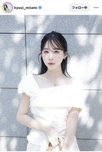 「バチェラー」から５年…休井美郷、透明感あふれる白コーデ！「まぶしいくらいに可愛い」「お綺麗」…昨年７月に結婚