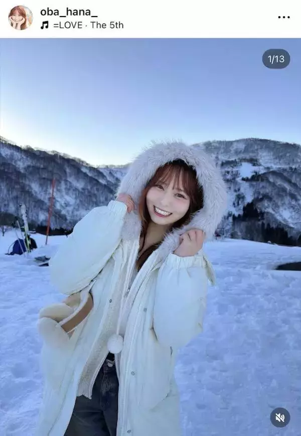 初夏にふわもこ？！イコラブ・大場花菜、突然の「雪の妖精さん」姿公開で「急に冬になったよ！」「彼氏目線じゃん」