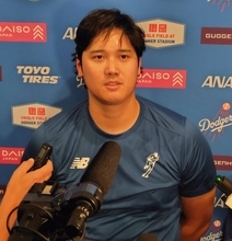 大谷翔平、笑顔の復帰「久々だな、と」５試合ぶり出場も６４打席ノーアーチも　欠場中の取り組みも説明「トレーニングとリハビリと、補助的な部分をこなしていた」