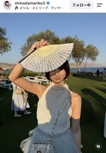 再婚した篠田麻里子「結婚式でギリシャに行ってきました」ドレスアップ姿に反響「めっちゃ綺麗」「似合ってますね」