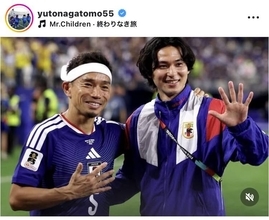 長友佑都「Ｍｙ　ｍｅｎｔｏｒ」吉田麻也＆南野拓実との熱い抱擁シーンを披露！「唯一無二の存在！」「魂を感じました」