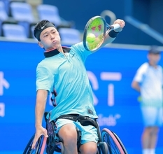 小田凱人　パリ・パラリンピック決勝を戦ったライバル　世界２位のヒューエットとエキシビション試合　　木下グループ・ジャパンＯＰ