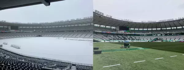 【Ｊ１百年構想リーグ】一面銀世界から総勢５０人で除雪完了…東京Ｖ―水戸は予定通り開催　午後４時キックオフ
