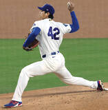 「大谷翔平、連続自責点０記録の日本人先発最長記録を「３２回２／３」に更新…「ジャッキー・ロビンソン・デー」　背番号４２で自身初登板」の画像1