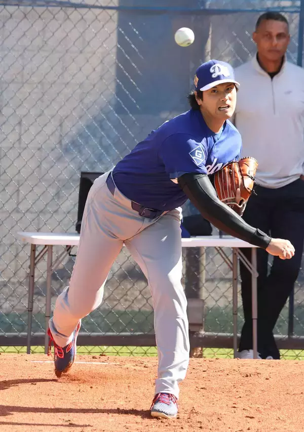 大谷翔平がブルペン＆ライブＢＰで二刀流調整　あす日本時間２２日のエンゼルス戦でオープン戦出場へ