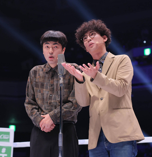 【ボクシング】Ｍ―１王者「たくろう」が今度は国技館に降臨！　天心再起戦リングで異例の漫才　リングアナネタの“完成版”披露で沸かせる