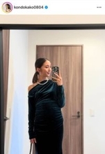 産休中のＴＢＳ・近藤夏子アナ、マタニティコーデで「友人の結婚式へ」「今しかできない服装」