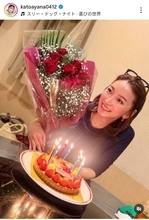 加藤茶の４５歳年下妻が「お若い」「ますます綺麗」「どんどん素敵」出会いから１７年…加藤綾菜が３８歳に