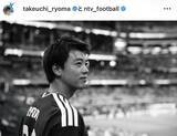 「Ｗ杯中継で大活躍した竹内涼真　日本代表ユニ姿のモノクロショットに「最高」「幸せと感動」「また、４年後も」」の画像1