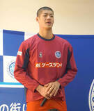 「Ｊ１史上最長身２０３ｃｍ…水戸の１８歳ＧＫ上山海翔「伸び続けていて…まだ止まってない」靴は３１・５ｃｍ」の画像1