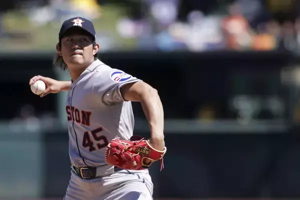 「アストロズ今井達也、６回途中無失点９奪三振の快投！メジャー２戦目で初勝利の権利手に降板」の画像