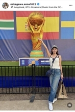 Ｗ杯生観戦・元ＮＨＫの中川安奈アナ「まさかの」偶然！宿泊先が「日本代表チームと同じ」と告白「すごいラッキーガール」