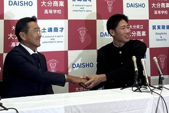【ドラフト】大分商・平田玲翔　目標とする投手は菅野智之「チームの顔であり、エース」巨人２位指名