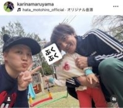 本並健治氏と結婚７年目　丸山桂里奈、４３歳誕生日に家族とパチリ　あこがれの大物芸人とのショットも披露