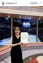 元櫻坂４６のフジ・原田葵アナ、フィギュア会場でのノースリドレス姿が「似合いすぎだよっ」「大人っぽい」「綺麗だな～」