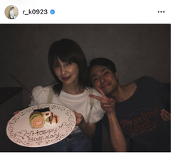 奥菜恵の４７歳誕生日、１０歳年下のイケメン夫・木村了がお祝い「今年も無事にお祝い出来た事が喜び」