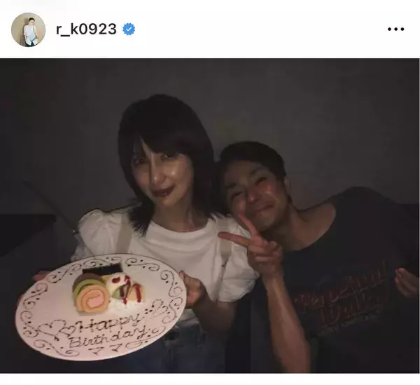 奥菜恵の４７歳誕生日、１０歳年下のイケメン夫・木村了がお祝い「今年も無事にお祝い出来た事が喜び」