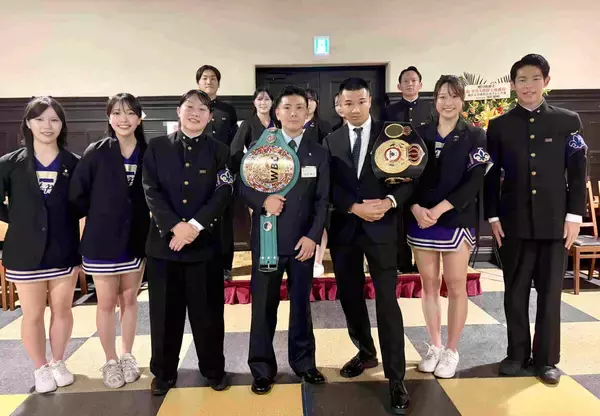 【ボクシング】ＷＢＡバンタム級王者・増田陸が母校・立大に凱旋「チャンピオンになって戻ってこられた」　同門・那須川天心の王座獲得にも「期待している」