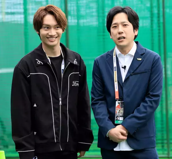 なにわ男子・藤原丈一郎も侍ジャパン合宿に登場　二宮和也と豪華２ショットも