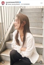 スザンヌ、新ヘアのさらさらストレートが「素敵」「カラーも素敵」「お綺麗ですね」