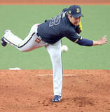 「【オリックス】九里亜蓮が２回２安打１失点、１奪三振で降板…吉田正尚に特大ソロ献上も最少失点で切り抜ける」の画像1