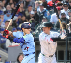 岡本和真と村上宗隆がメジャーで「４番対決」へ　岡本は「４番・三塁」、村上は「４番・一塁」でスタメン　