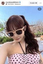 ＣＡＮＤＹ　ＴＵＮＥ・村川緋杏、プールで全開スタイル！「びびあん優勝ちゅーん」「よりいっそう可愛くなった」