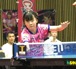 【卓球Ｔリーグ】九州の超新星・石田心美が初白星＆張本美和に挑戦「向かって行く気持ちで戦えた」早田ひなの“妹弟子”の１４歳