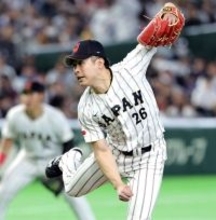 侍・種市篤暉がＷＢＣデビュー登板　最速１５６キロで３者連続三振