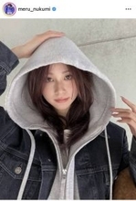 「なんか寒くないな」めるる、パーカーのフードをかぶる姿にファンから「もう春きたかと思った」の声