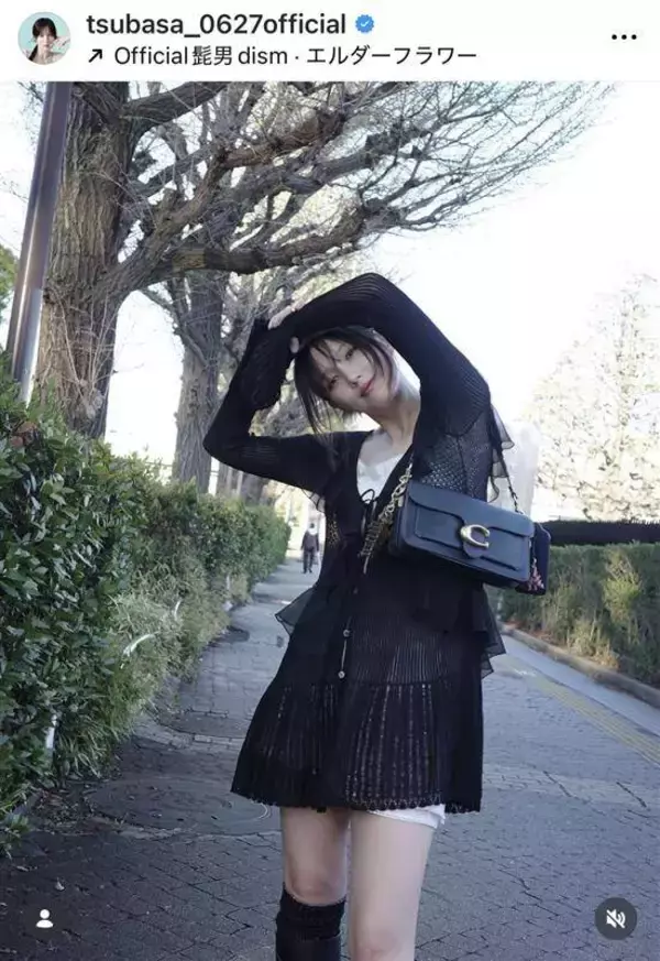 「この世の人じゃない美しさ」「美人過ぎて沼」「美の暴力」本田翼の透け感ある黒ミニワンピ姿にファン騒然！