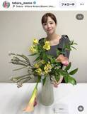 「田原萌々アナ、生け花に挑戦！「貴婦人の様」「美女とキレイな華」「美的感性が素晴らしい」「最上級に可愛い」」の画像1