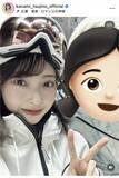 「とき宣・辻野かなみ、スノボに挑戦！白いウェア姿に「かっこいい」「雪よりかなみんの方が白い、、、！」「見惚れちゃう〜！」」の画像1