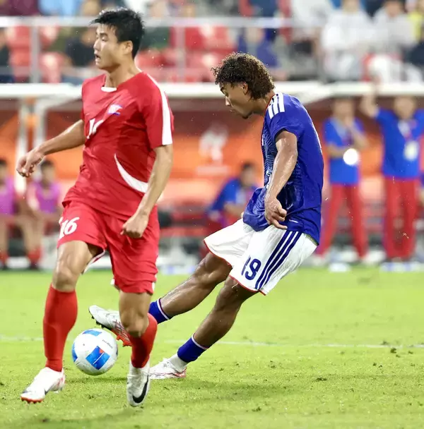 【サッカーＵ２１】ＦＷンワディケウチェブライアン世雄が決勝ゴール「自分の得意なプレーを狙った」　難敵・北朝鮮を撃破　準決勝はウズベキスタン戦…アジア大会