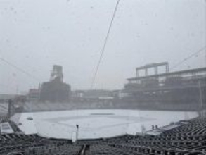 雪、雪、雪…大谷ＶＳ菅野の日本人対決予定もクアーズフィールドは一面の雪景色　ナインら続々と記念撮影＆雪合戦も…デンバーは吹雪、気温０度の極寒