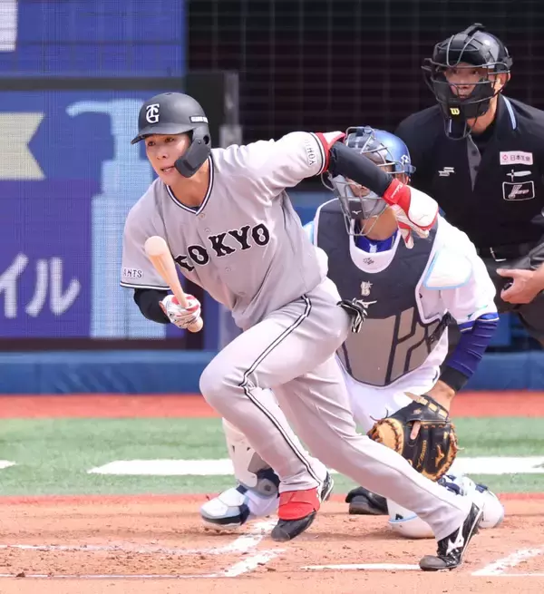 【巨人】ドラ５小浜佑斗がプロ初Ｖ打「速い球を打たないと生き残っていけない」直球撃ちで２安打２打点