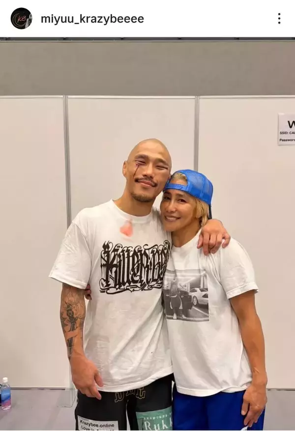 山本美憂　顔から流血する長男・山本アーセンと２ショット「He’s my hero」モデルの美形娘も話題