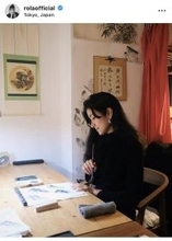 ローラがまさか「クリぼっちだったから…」墨絵に挑戦！「９時間ずっと」完成した作品が「すご」「躍動感が」「なかなか渋い」
