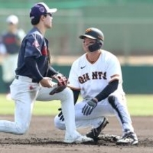 【巨人】昨季９試合のみの出場　萩尾匡也が猛アピール！左翼へ「打った瞬間」の一発…２軍練習試合