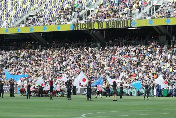 【Ｗ杯】ベースキャンプ地ナッシュビルが日本代表に熱狂　公開練習で１階のバックスタンド満席　太鼓パフォーマンスも