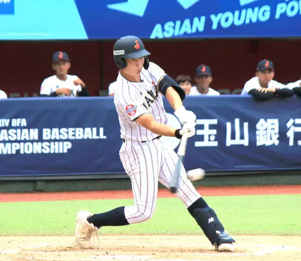 【Ｕ―１８】初戦で４番の仕事「謙虚にライナーで」智弁和歌山・山田凜虎が先制打含む２安打４打点、１８得点大勝発進に貢献…アジア選手権