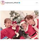 「「全力にＸｍａｓ会」辻希美、家族でサンタさんに！豪華手料理＆長女・希空の手作りケーキがおいしそう」の画像1